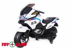 Мотоцикл Moto New ХМХ 609, белый, свет и звук (ToyLand, ХМХ 609_белый) - миниатюра